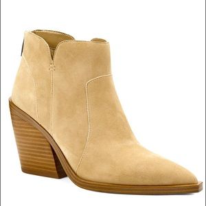 Vince camuto tan booties